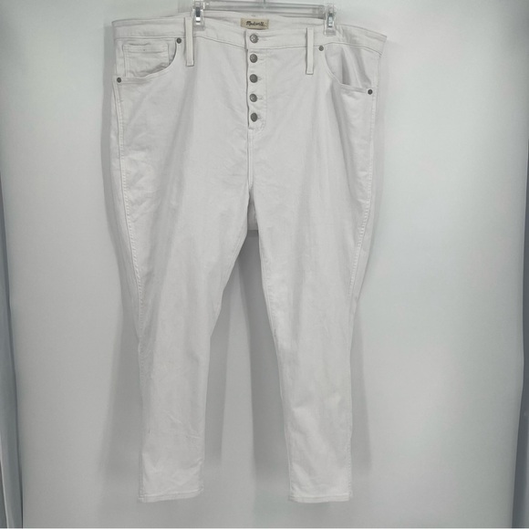 MADEWELL 10" High Rise Skinny Crop Button fly White Jeans Size 37 NWT Women’s - Picture 10 of 10
